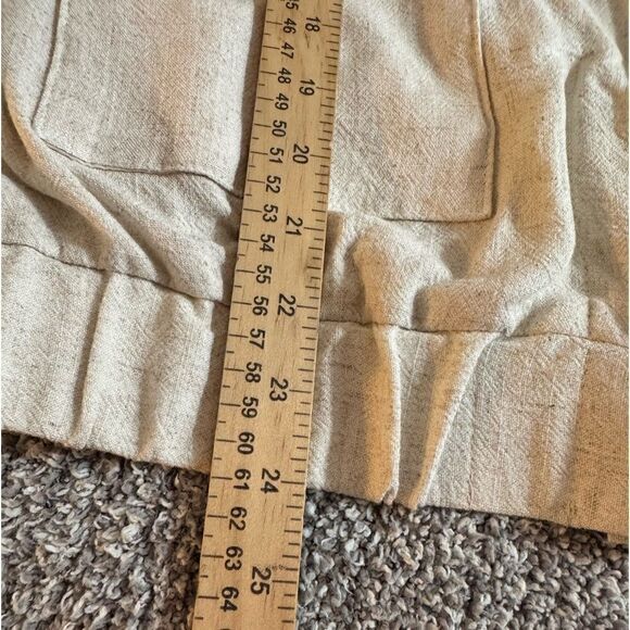 Azel Hazel jacket Womens size Large bomber linen Ivory snap front casual woven - Picture 10 of 12